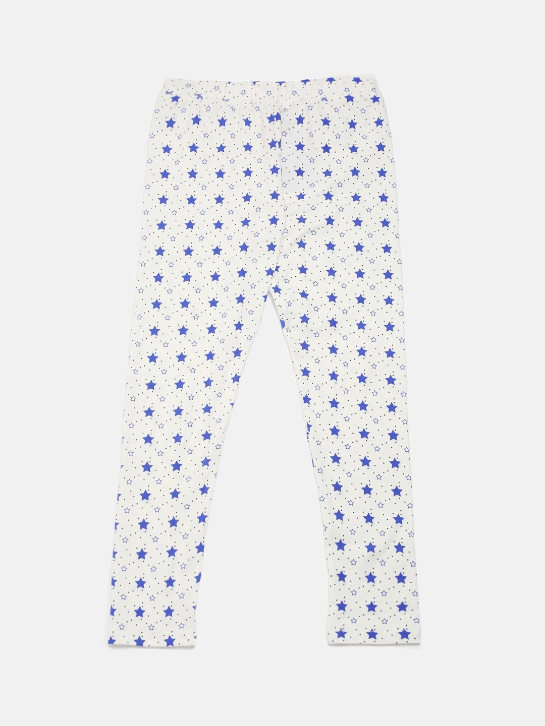 

De Moza Girls Off White Printed Ankle-Length Leggings