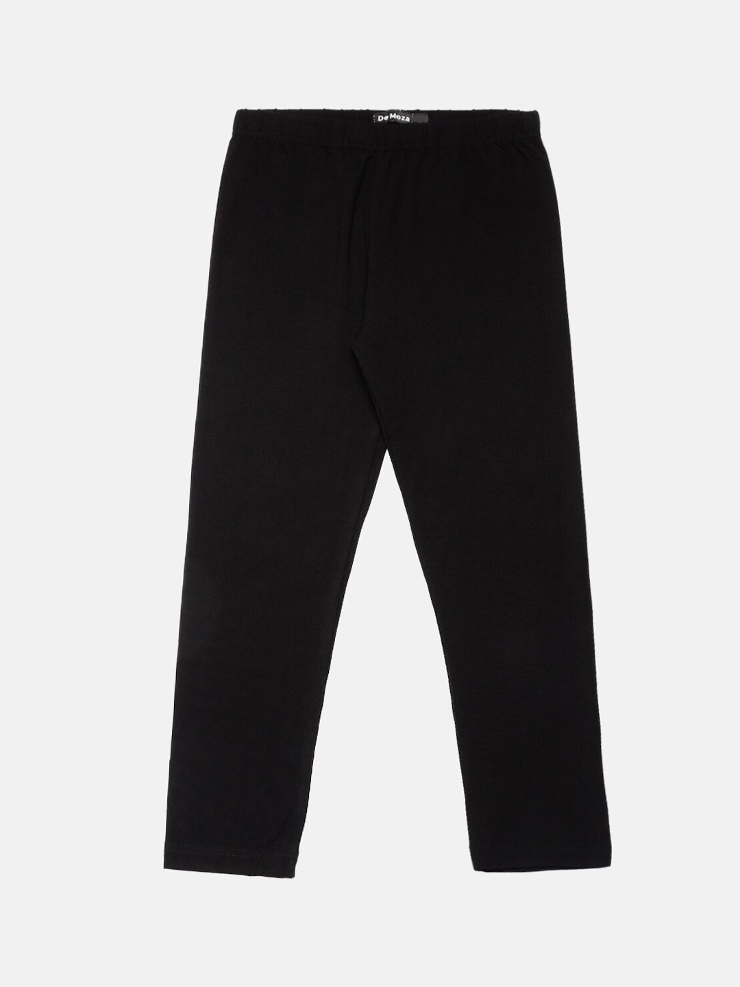 

De Moza Girls Black Solid Ankle-Length Leggings