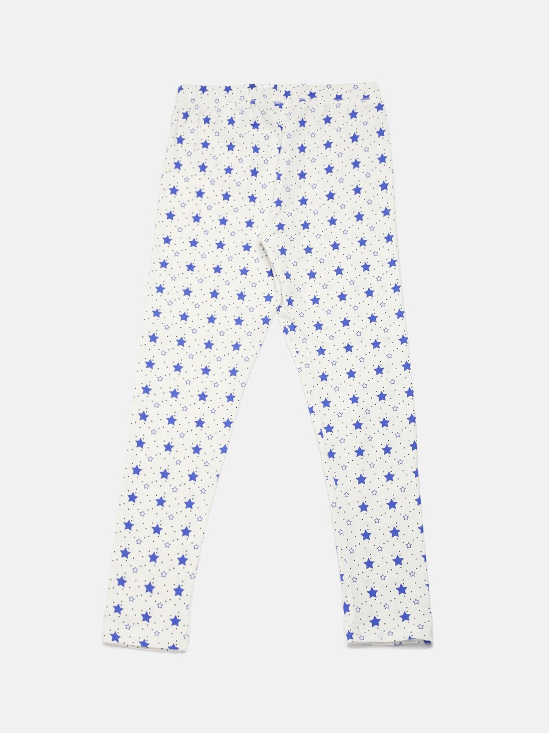 

De Moza Girls Off White Printed Ankle-Length Leggings
