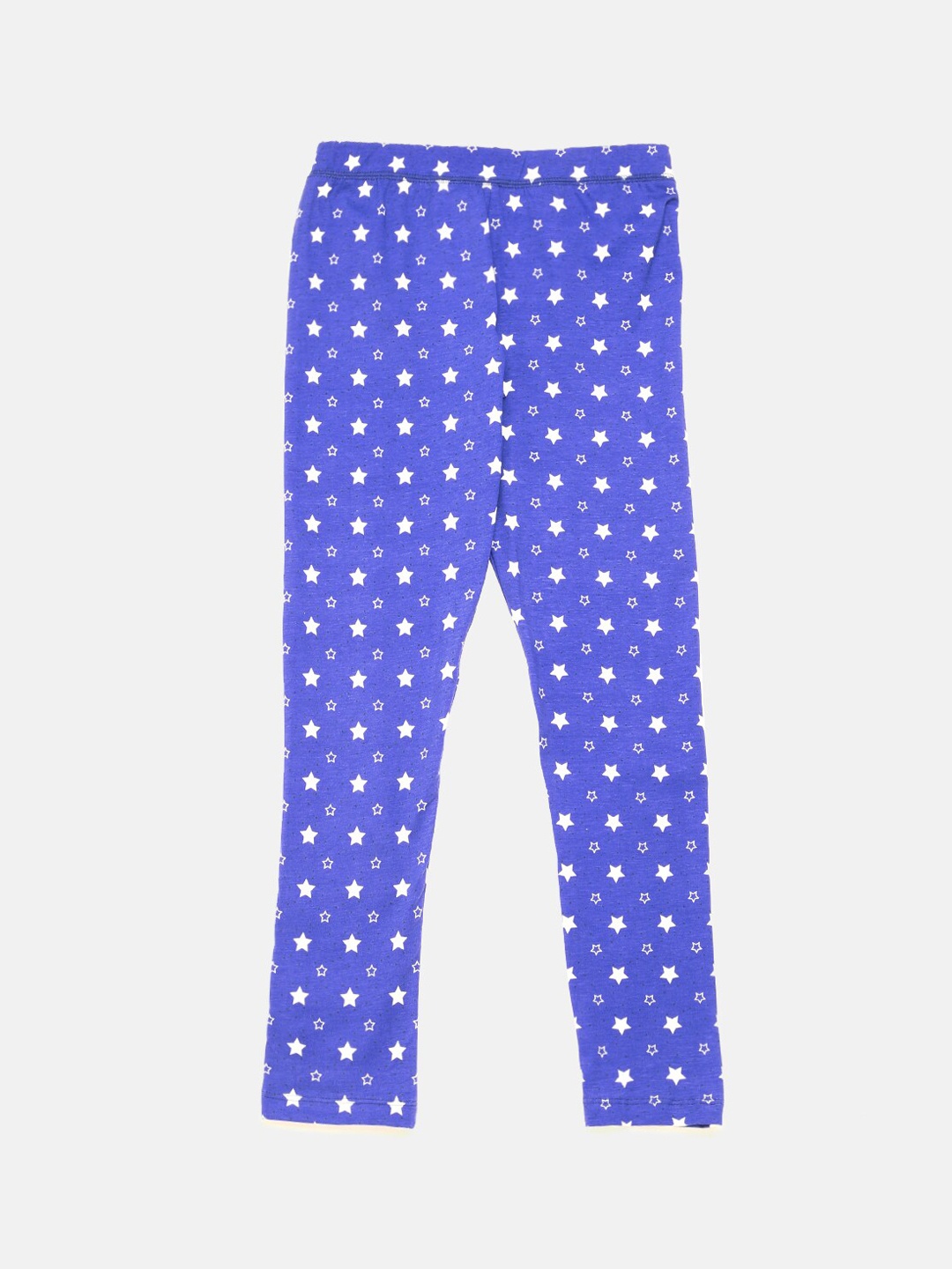 

De Moza Girls Blue & White Printed Ankle-Length Leggings