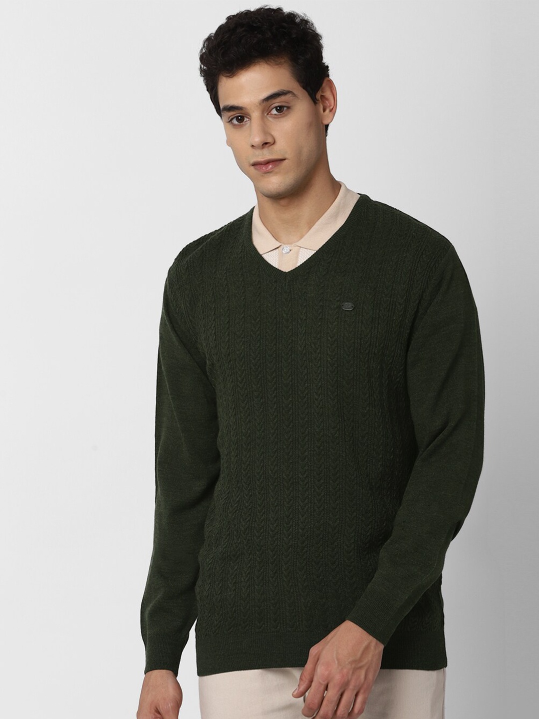 

Peter England Casuals Men Green Pullover