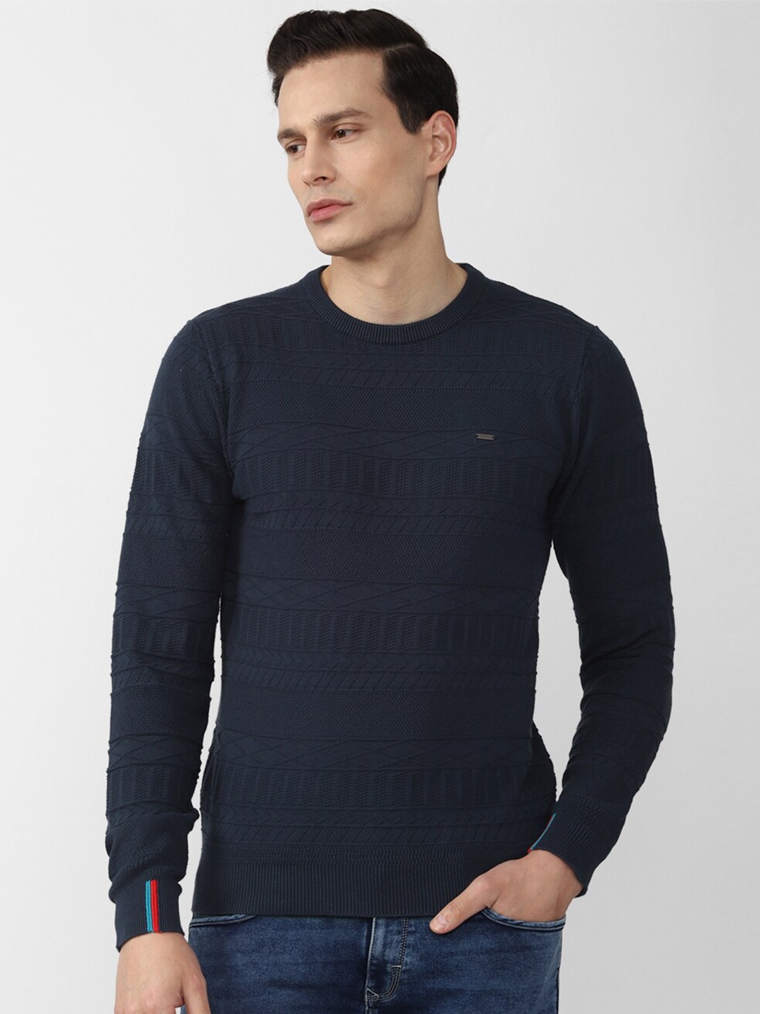

Van Heusen Sport Men Navy Blue Pullover