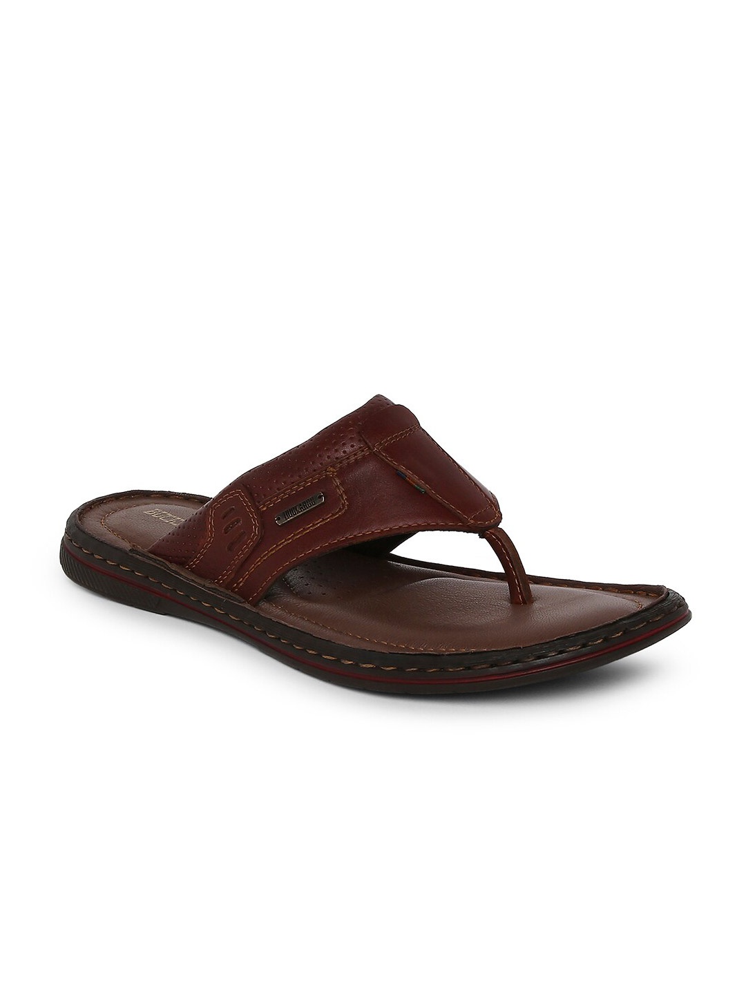 

Buckaroo Men Tan Leather Thong Flip-Flops