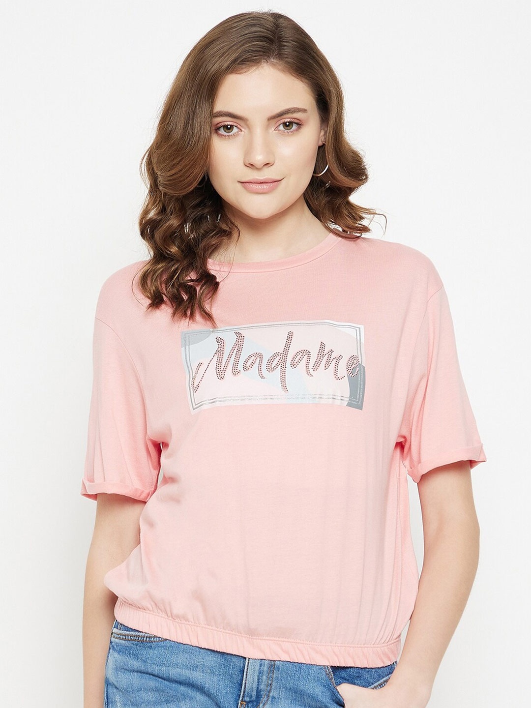 

Madame Coral Print Blouson Top
