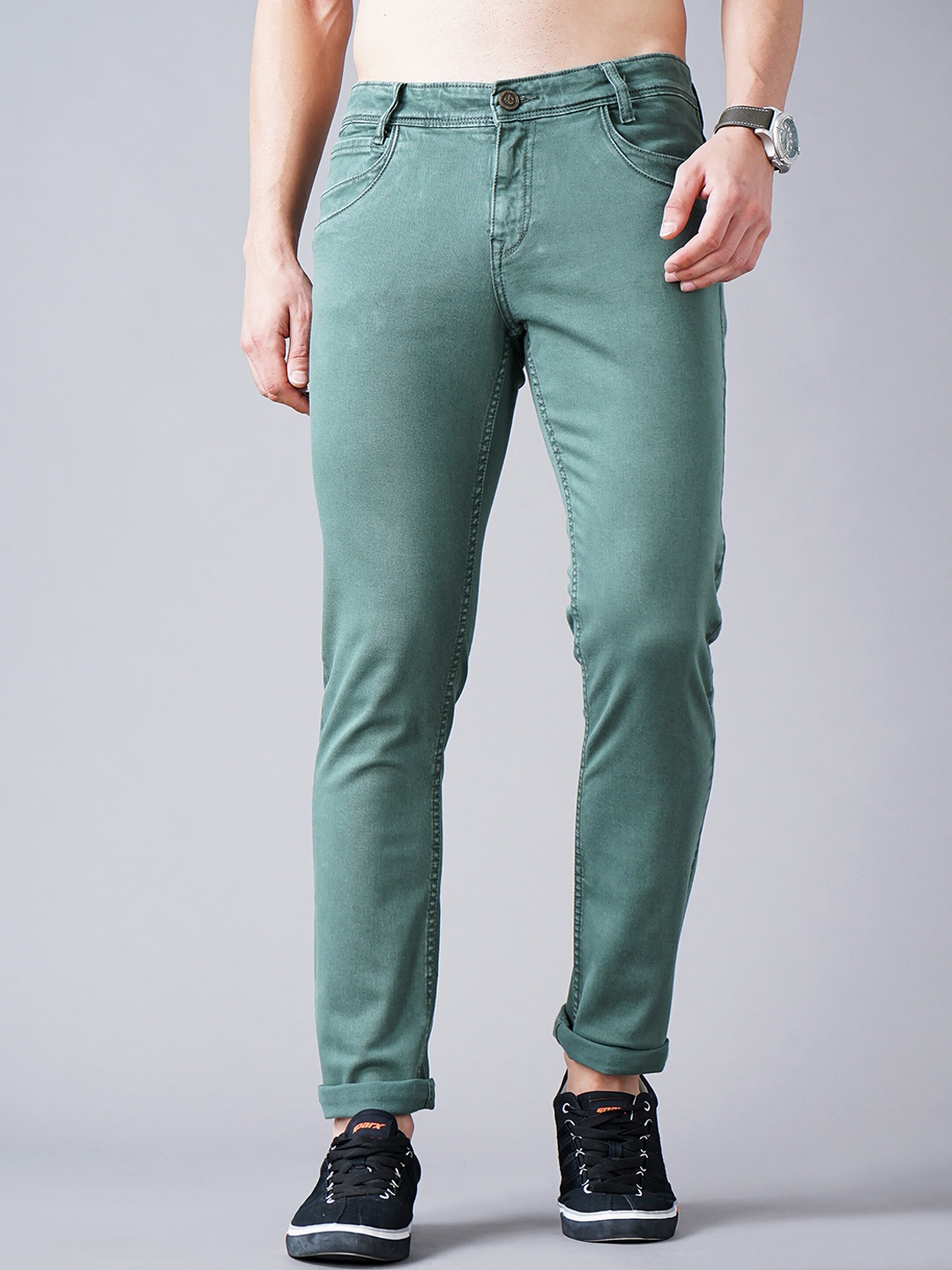 

Jean Cafe Men Green Jean Slim Fit Jeans