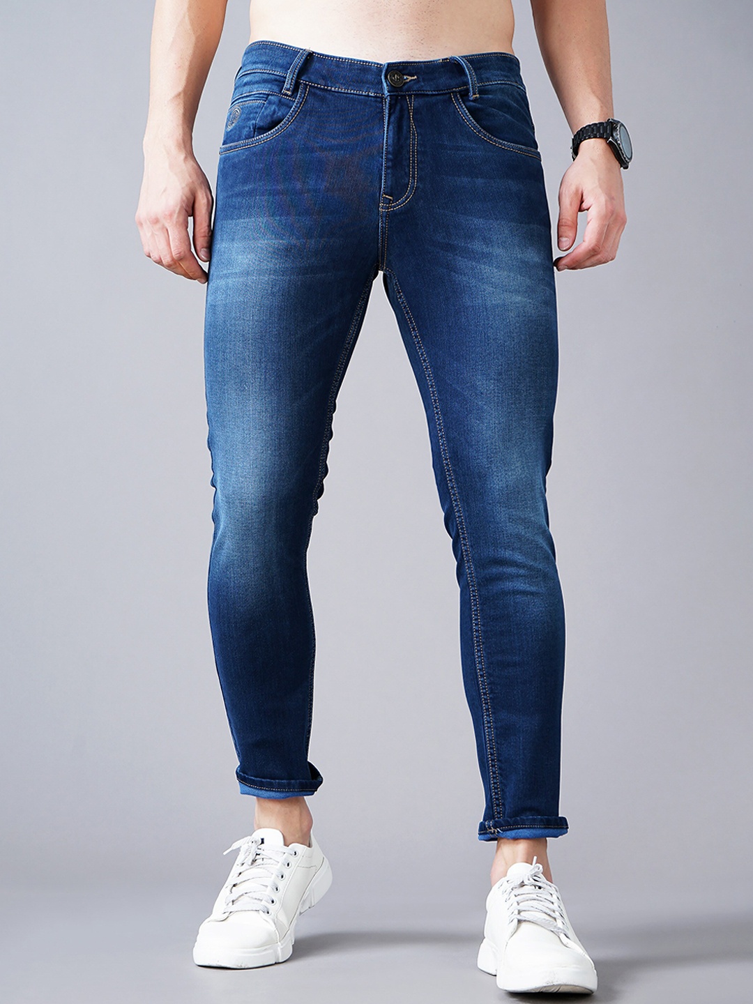 

Jean Cafe Men Blue Jean Skinny Fit Heavy Fade Jeans