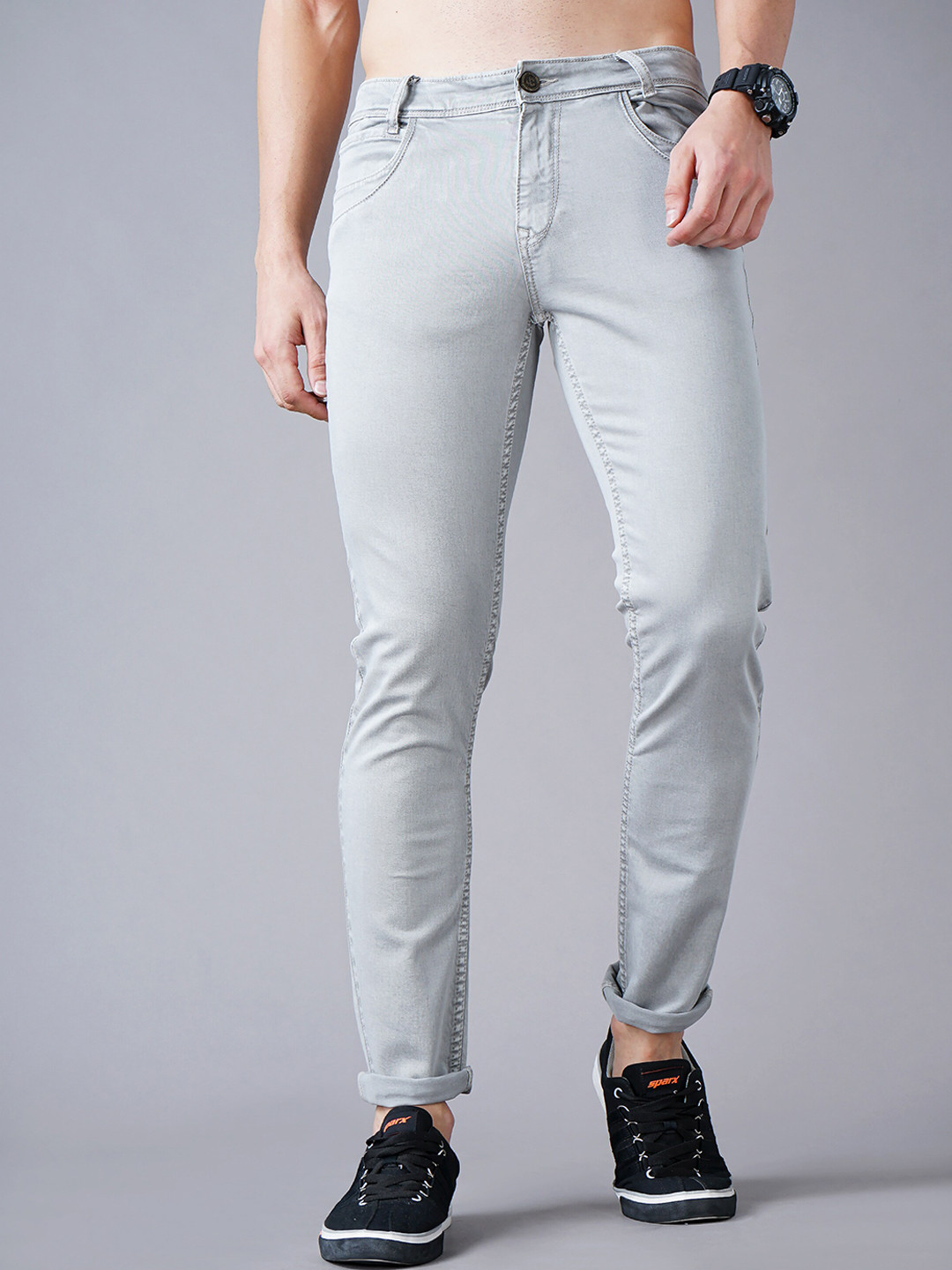 

Jean Cafe Men Grey Jean Slim Fit Jeans