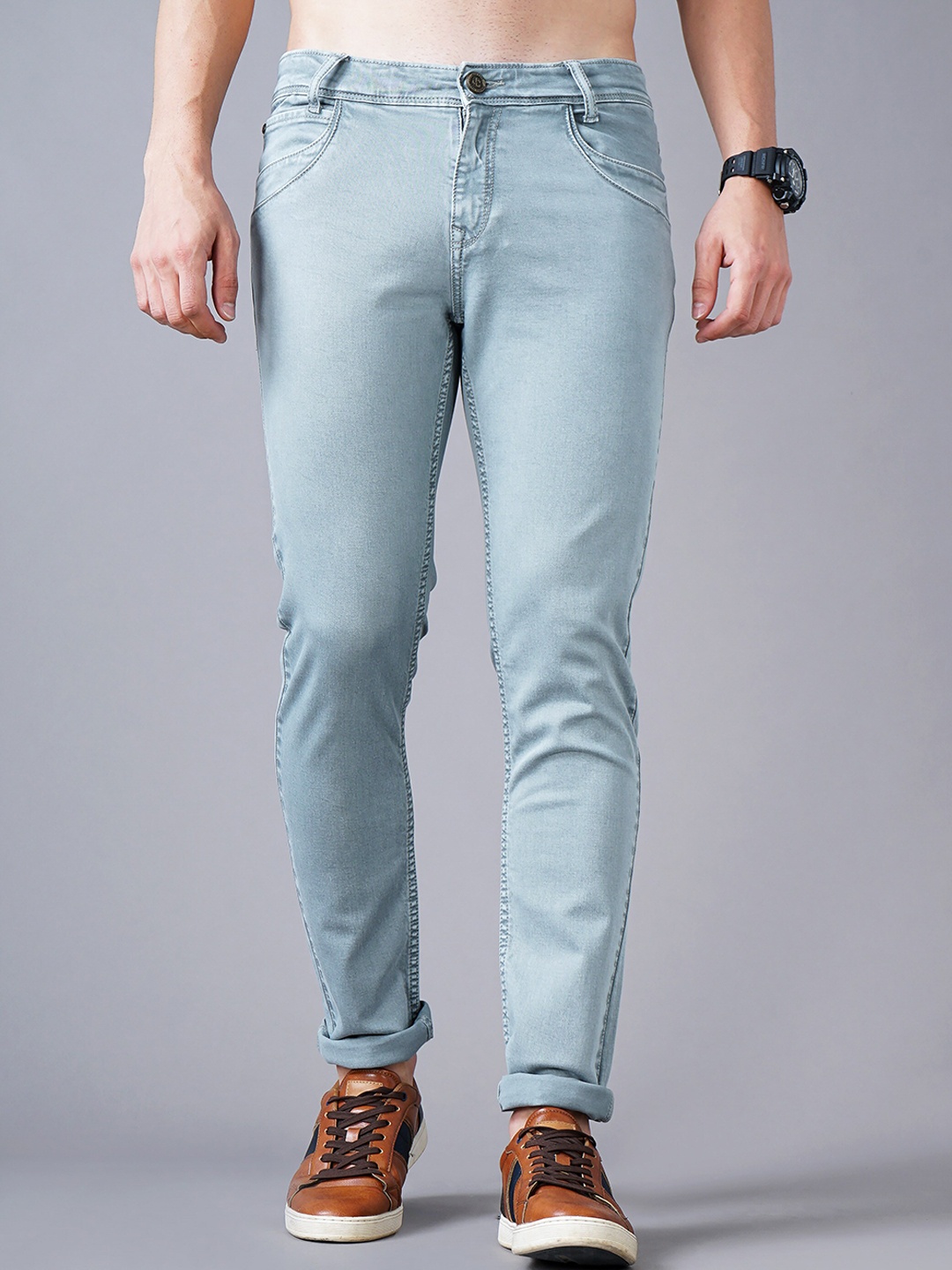

Jean Cafe Men Grey Jean Slim Fit Jeans