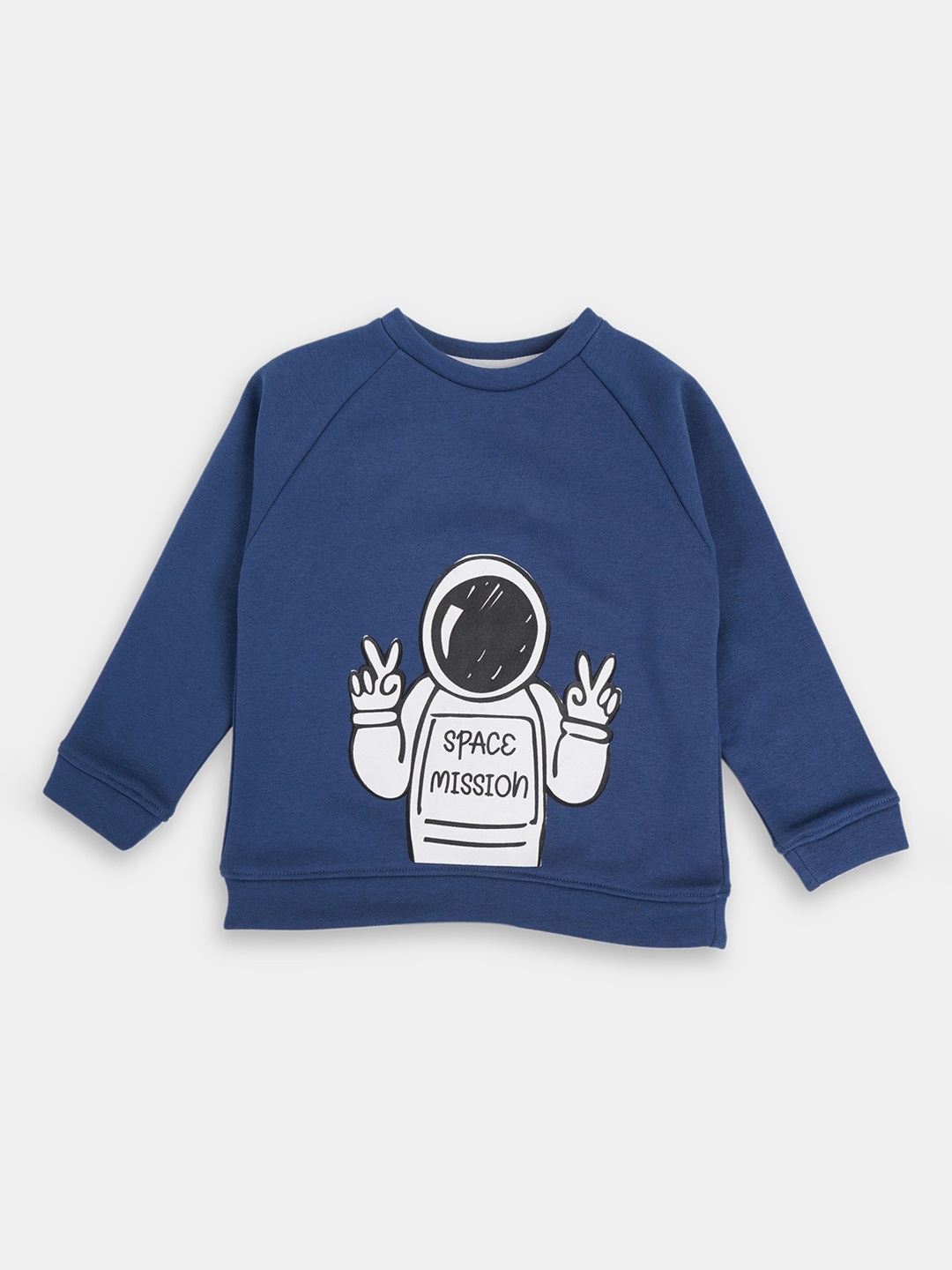 

Anthrilo Boys Navy Blue Printed Sweatshirt With Jogger Set