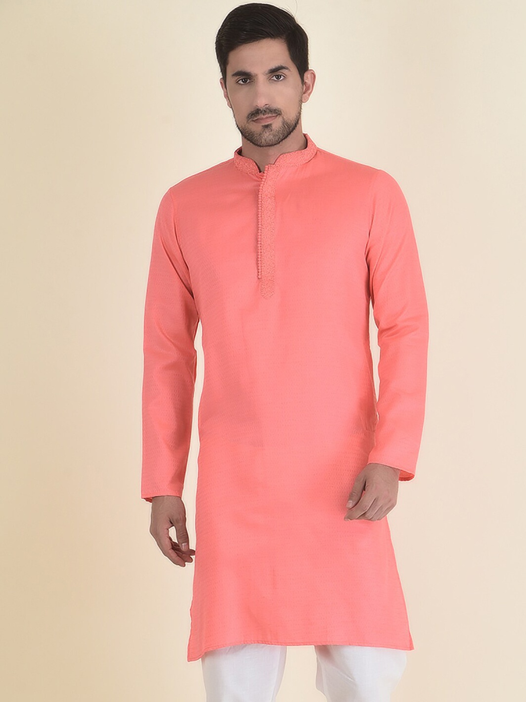 

DEYANN Men Coral Kurta with Pyjamas