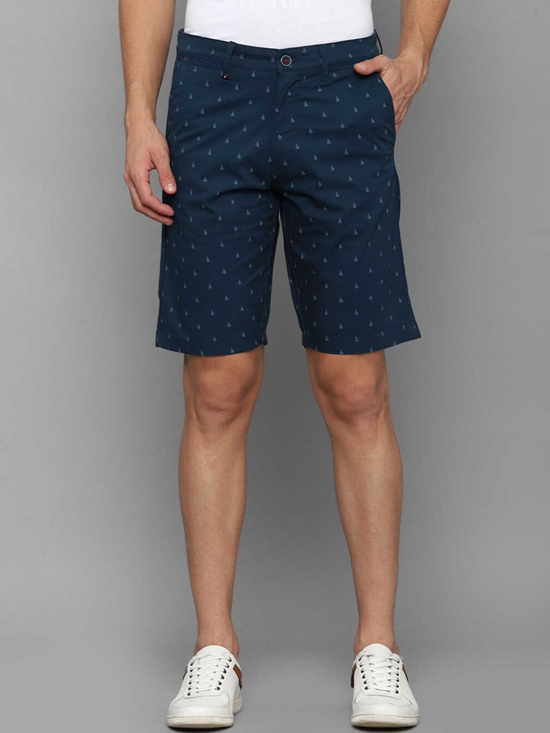 

Louis Philippe Sport Men Navy Blue Printed Slim Fit Shorts
