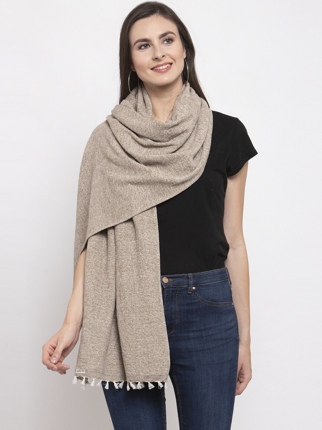

KLOTTHE Women Beige Stoles