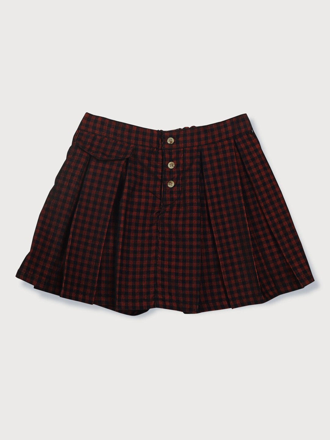 

Gini and Jony Girls Red Checked Mini Skort Skirts