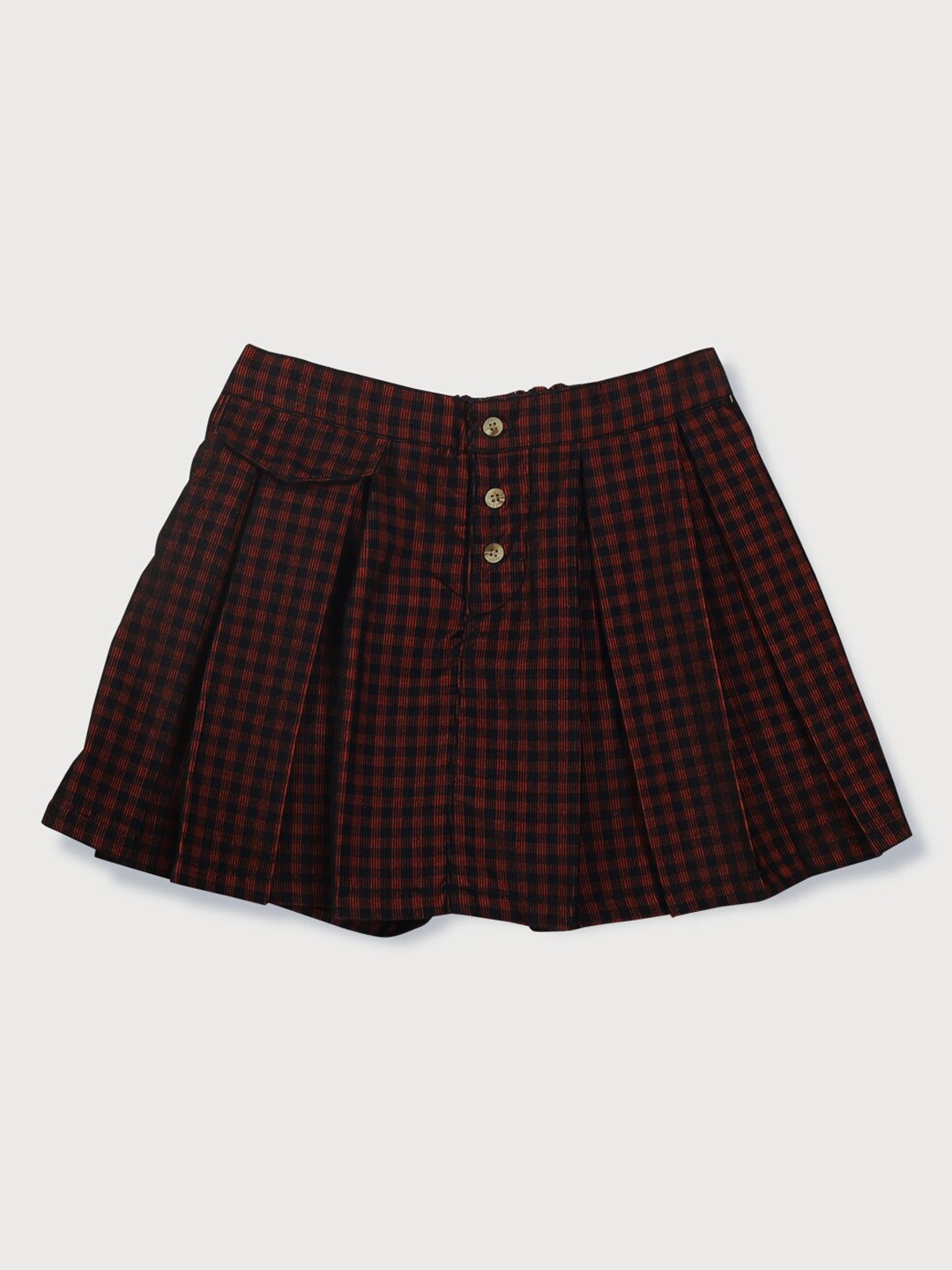 

Gini and Jony Girls Red & Black Checked Mini Skirt