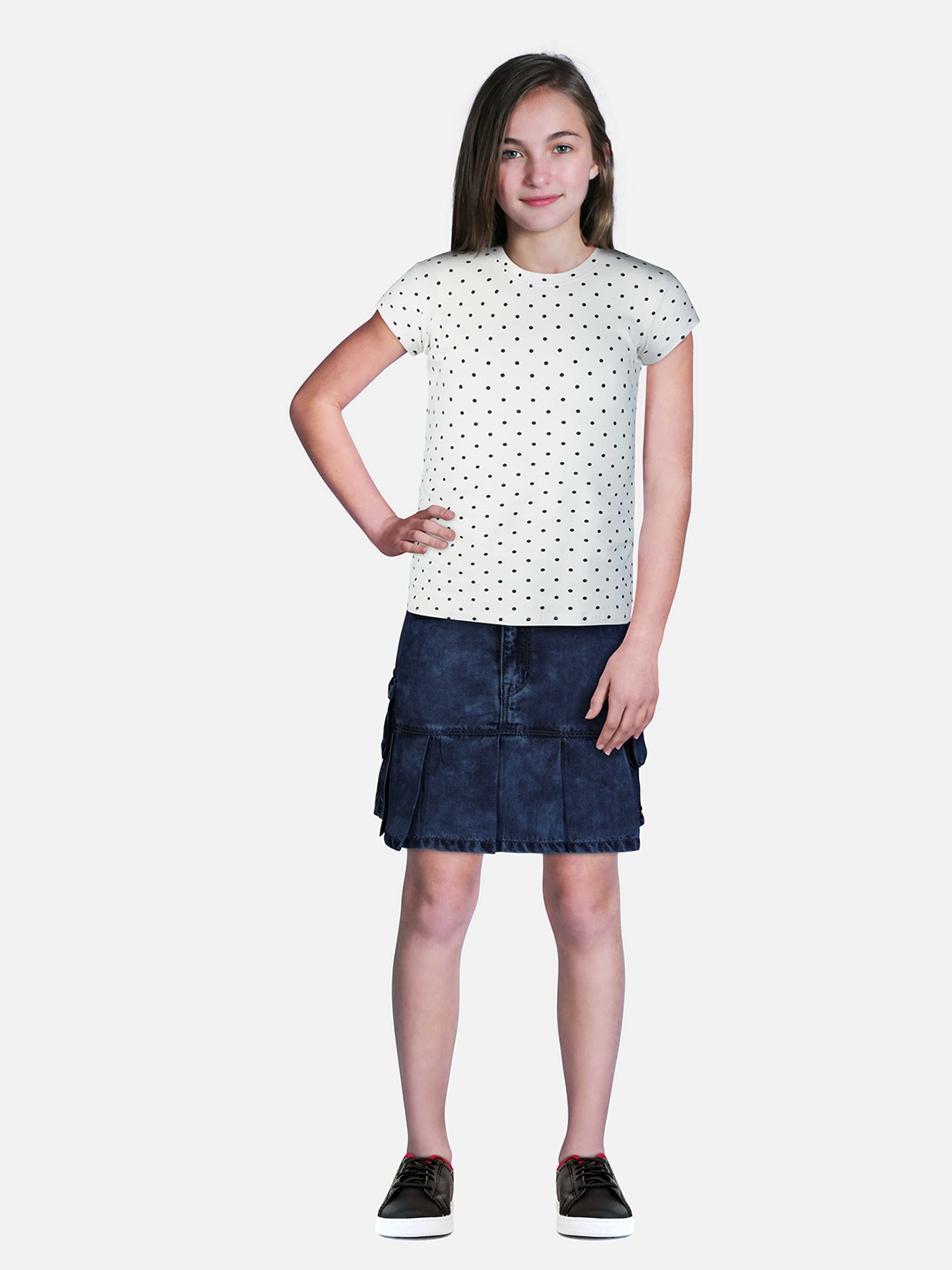 

Gini and Jony Girls Blue A-Line Skirt