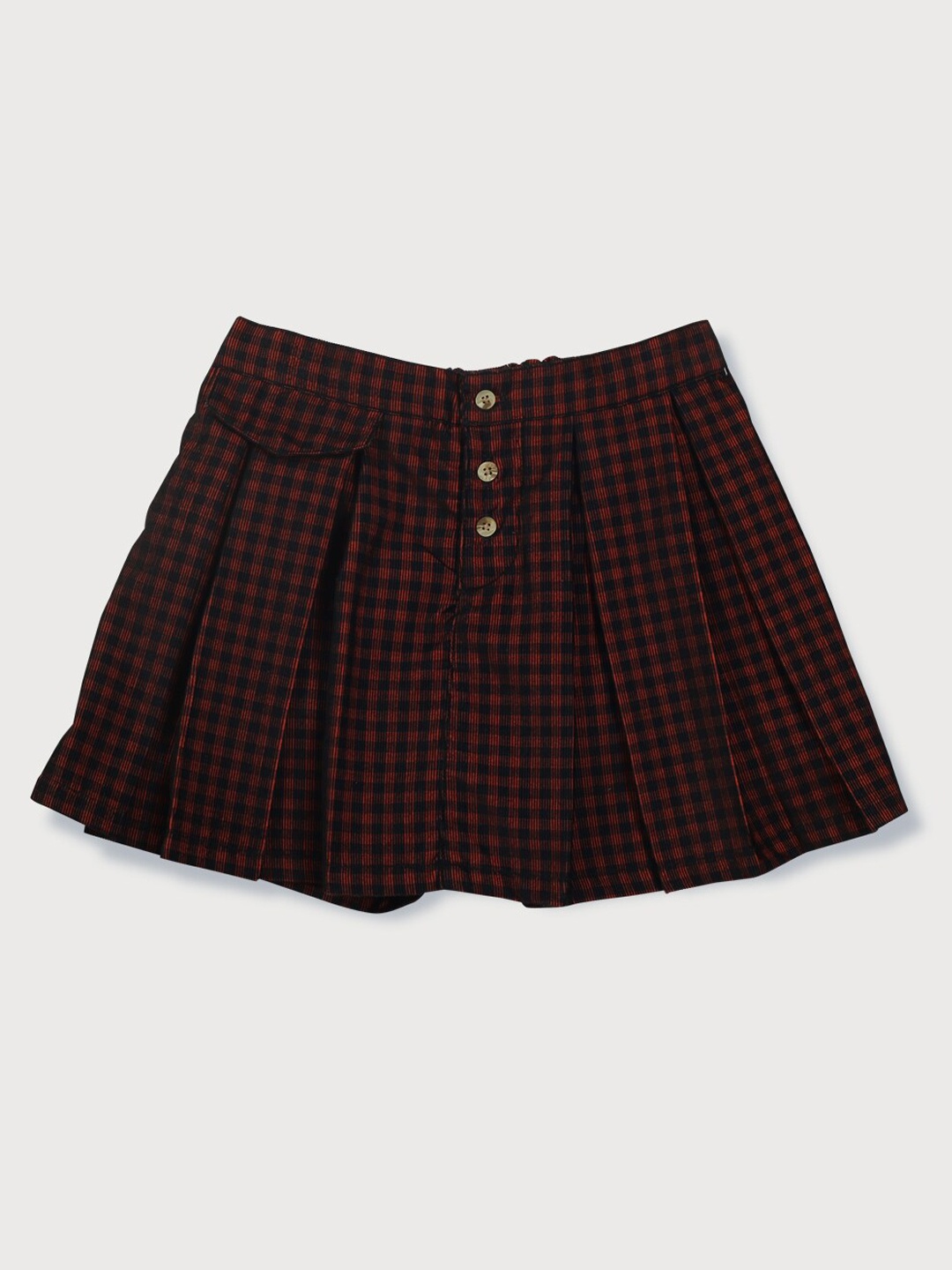

Gini and Jony Girls Red & Black Checked Mini Skirt