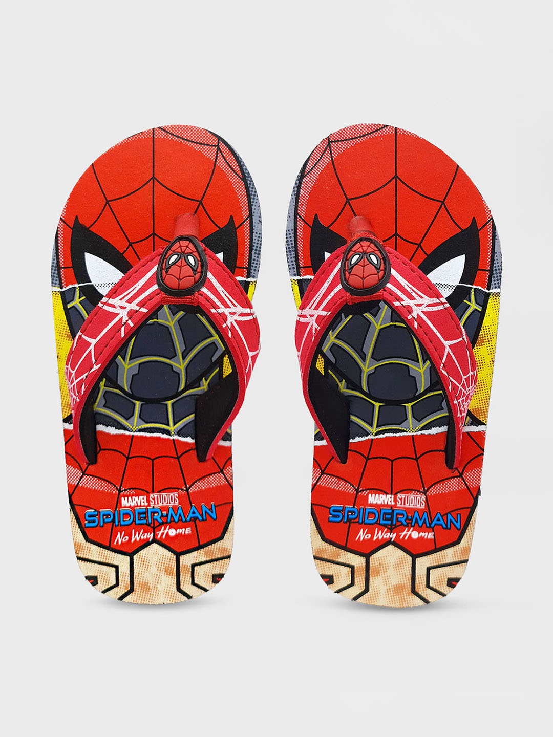 

Kids Ville Boys Red & Black Spider-Man Printed Rubber Thong Flip-Flops