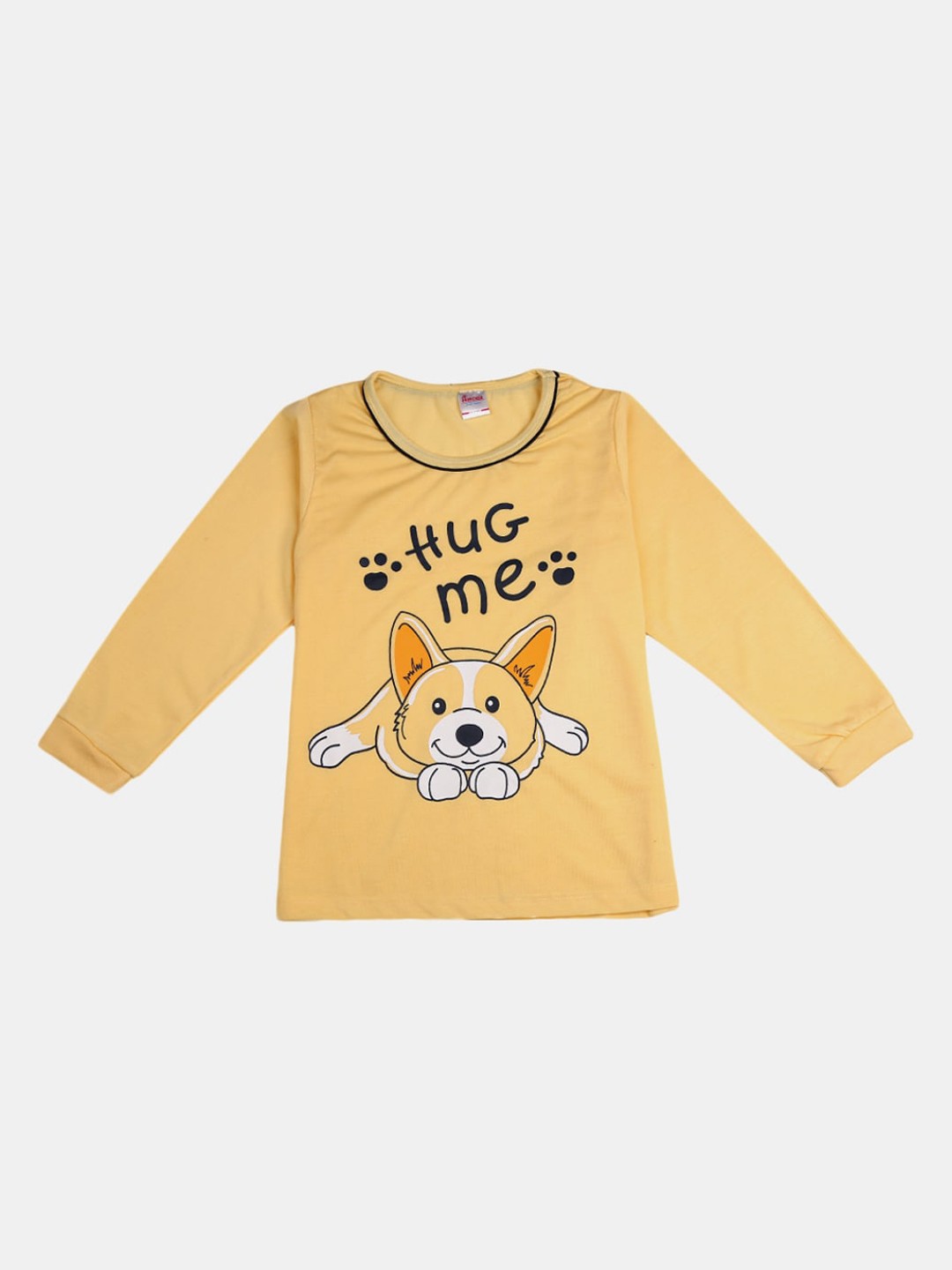

V-Mart Girls Yellow & Black Printed Night Suit