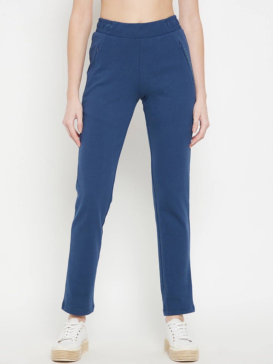 

MADAME M SECRET Women Blue Solid Cotton Track Pants