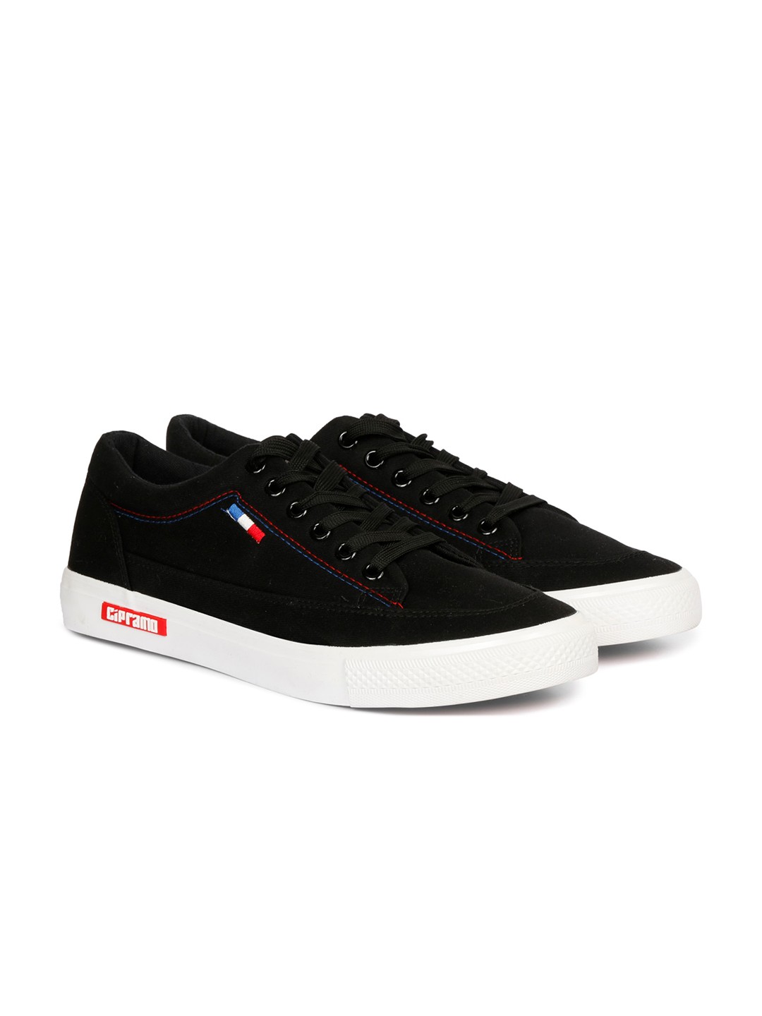 

CIPRAMO SPORTS Men Black Solid Sneakers