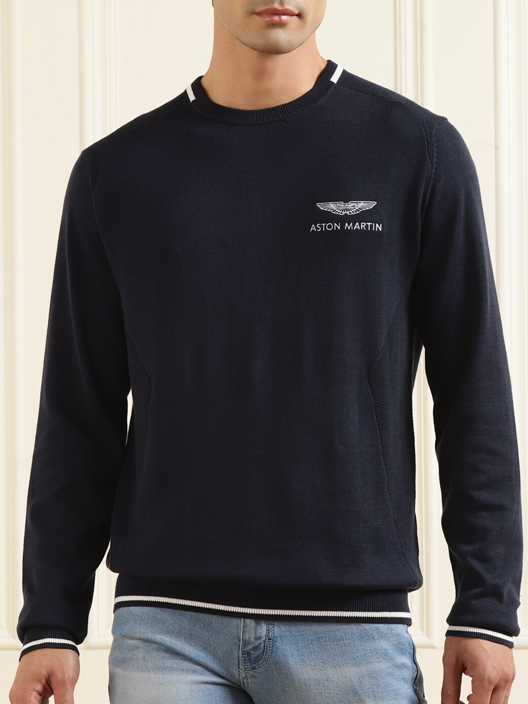 

HACKETT LONDON Men Black Solid Pullover