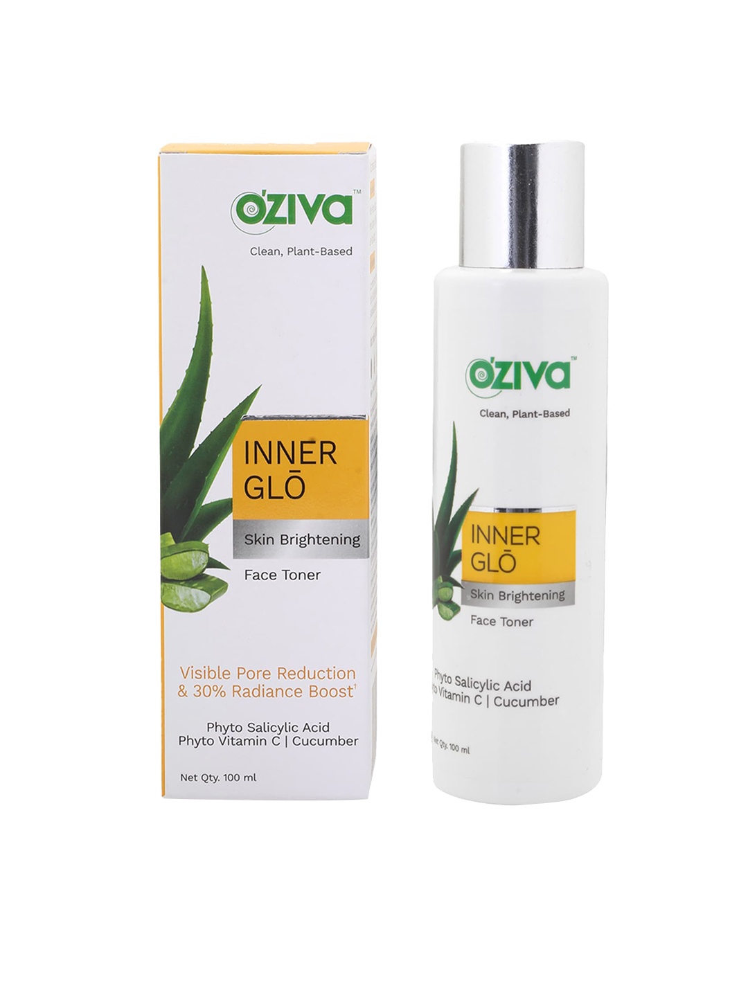 

OZiva Inner Glo Skin Brightening Face Toner for Even Tone & Glow - 100 ml, Yellow
