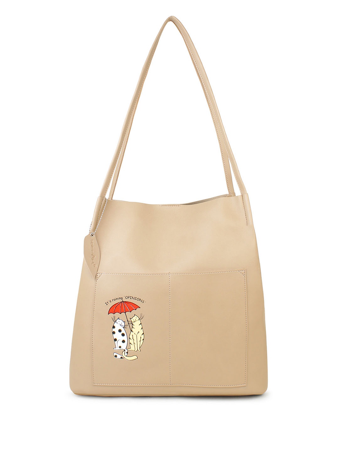 

Spice Art Beige PU Shopper Shoulder Bag