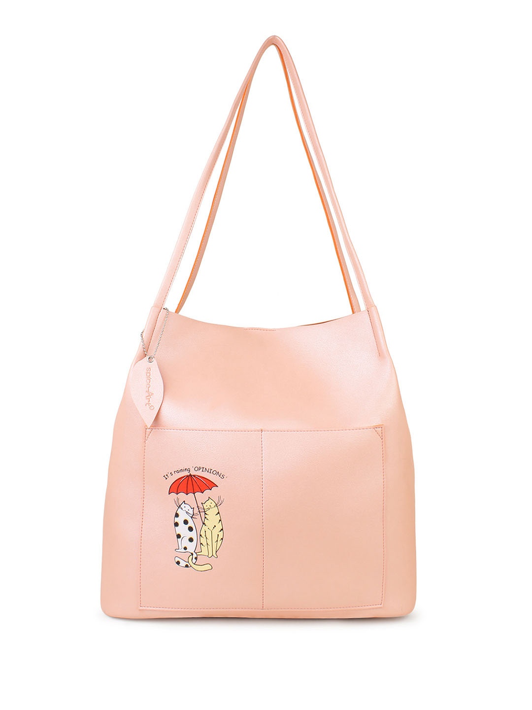 

Spice Art Women Pink PU Shopper Hobo Bag