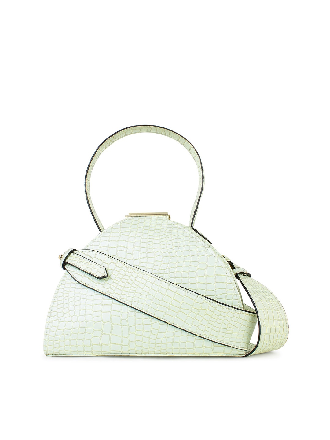 

Spice Art Green Textured PU Structured Sling Bag