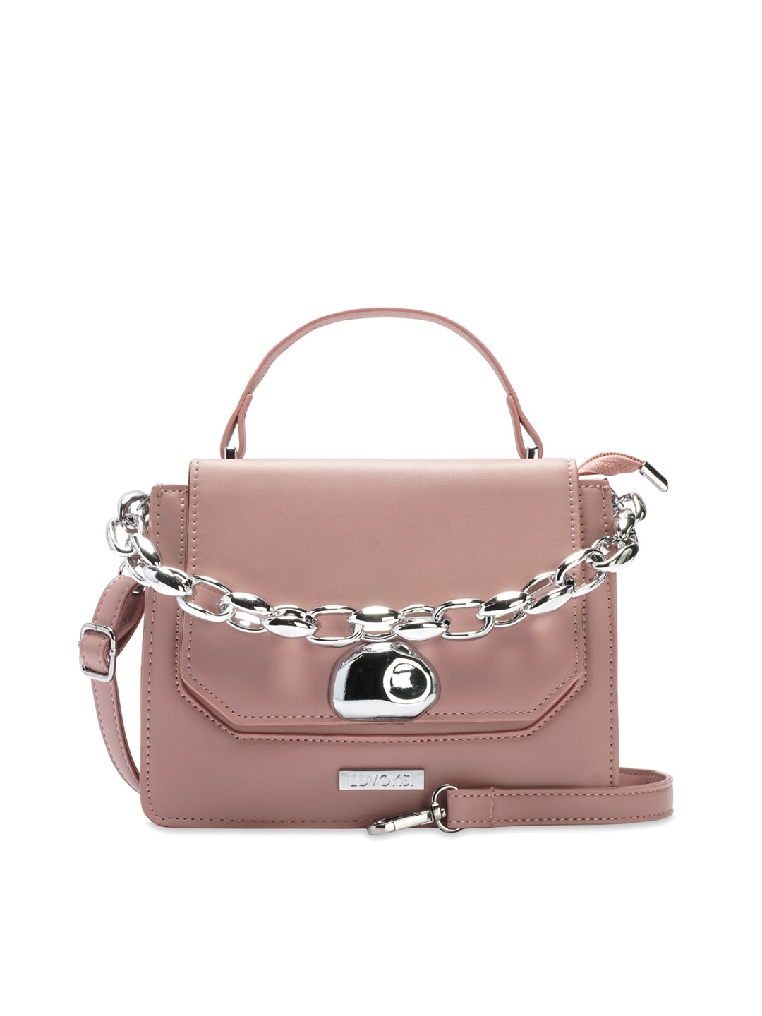 

Luvoksi Pink PU Structured Satchel