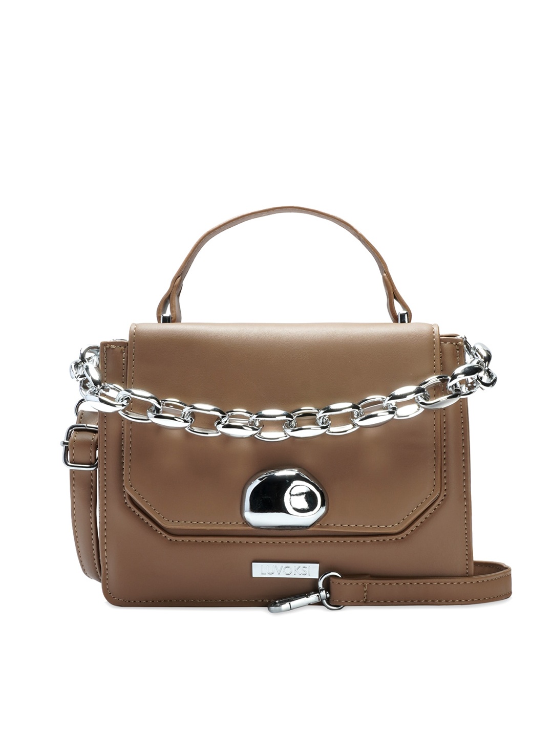 

Luvoksi Women Brown PU Structured Satchel