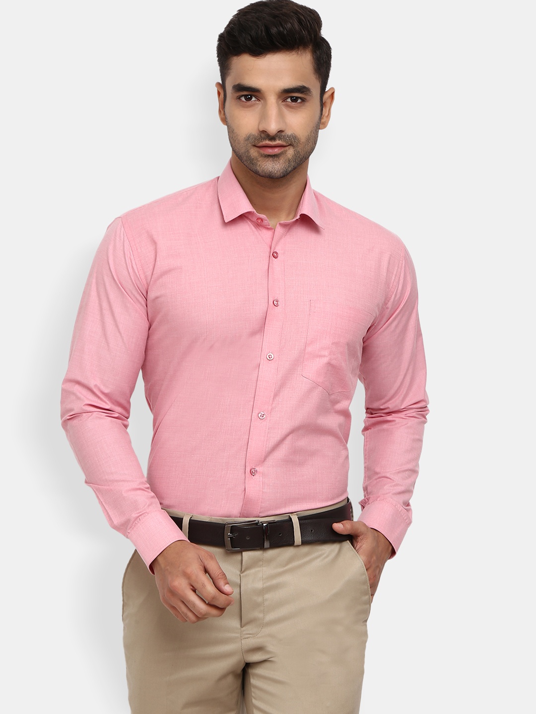 

J White by Vmart Men Pink Classic Formal Shirt
