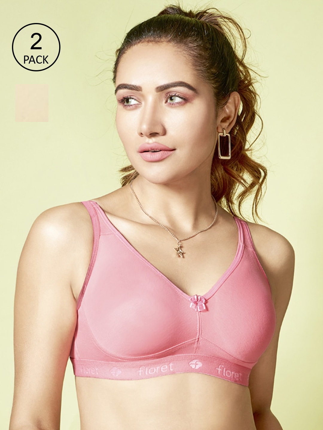 

Floret 2 Rose & Beige Minimizer Bra