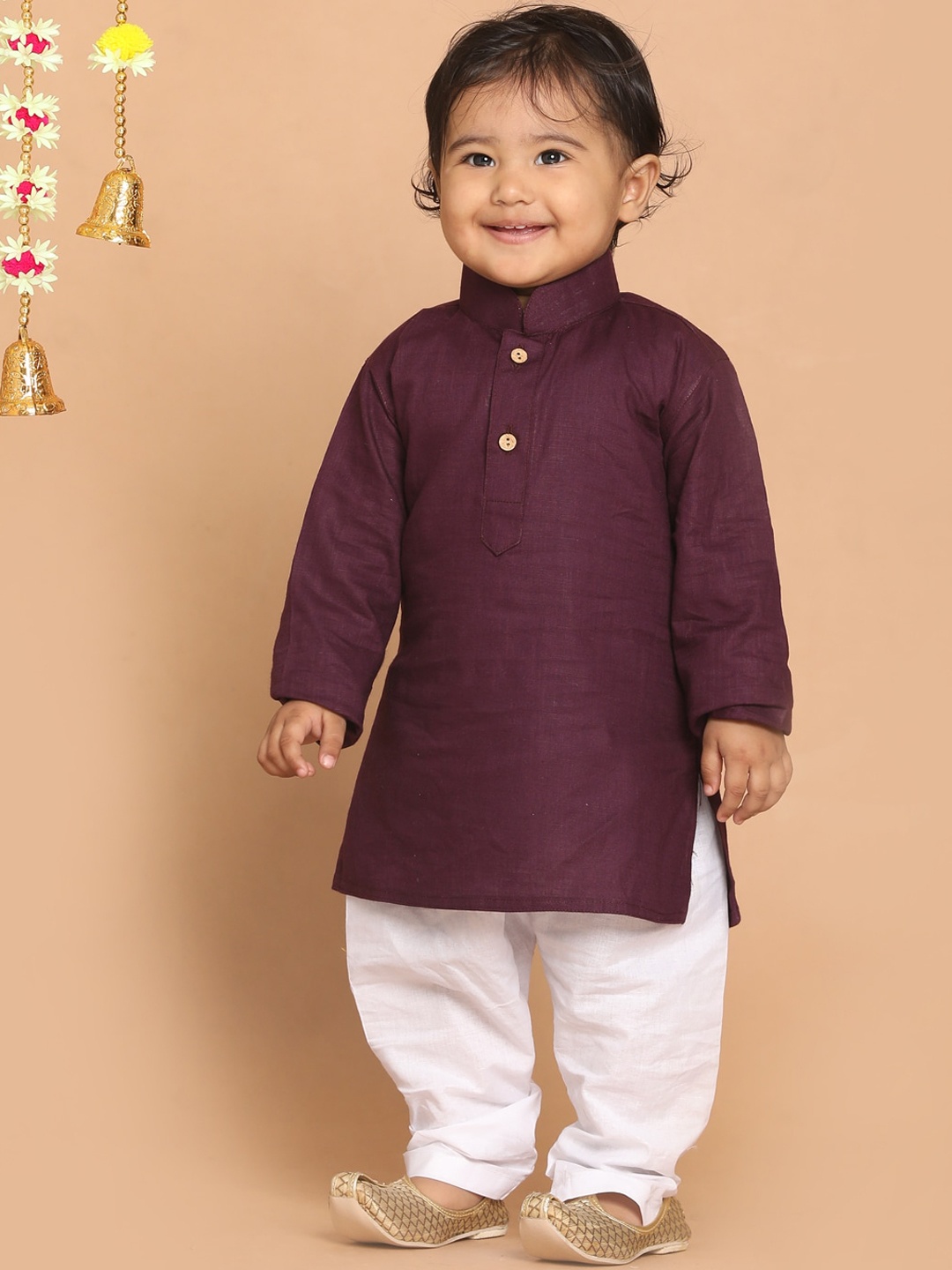 

VASTRAMAY SISHU Infant Boys Purple Kurta