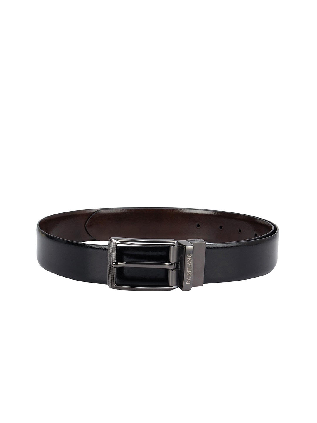 

Da Milano Men Black Reversible Leather Belt