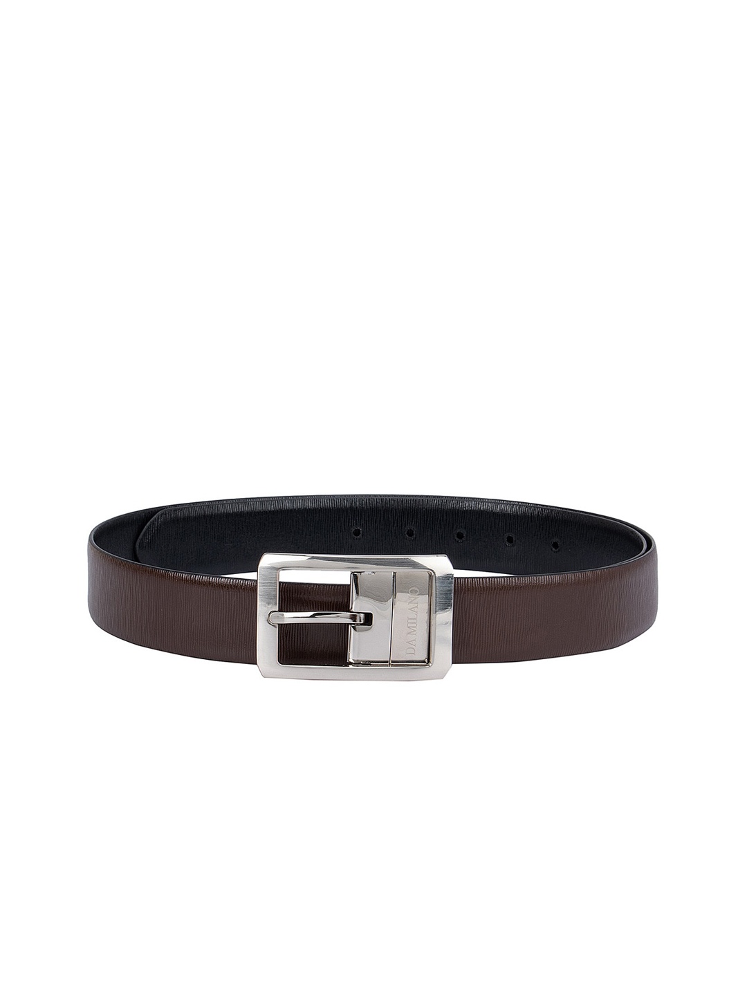 

Da Milano Men Brown Textured Leather Formal Belt