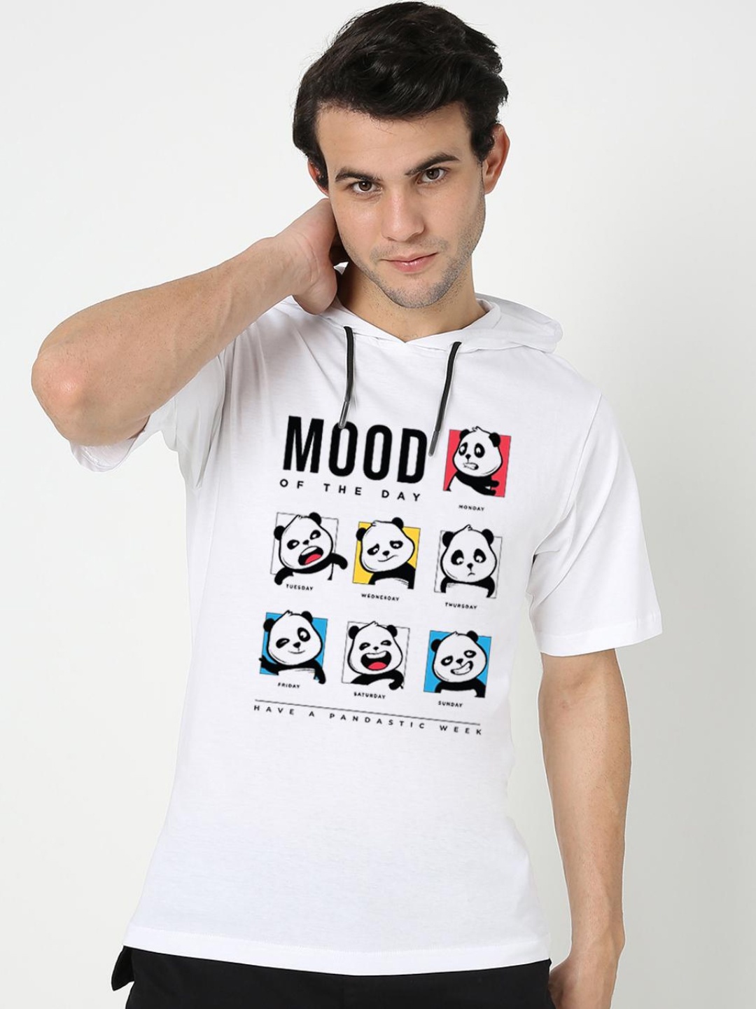 

Bewakoof Men White Printed Pure Cotton Oversized T-shirt