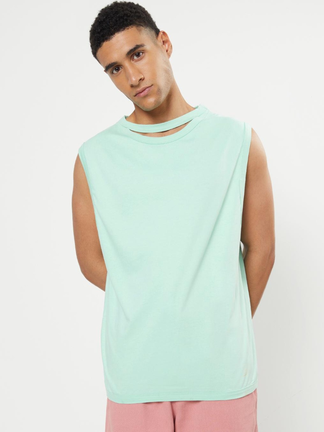 

Bewakoof Sun-Kissed Vent Oversized Fit Vest, Green