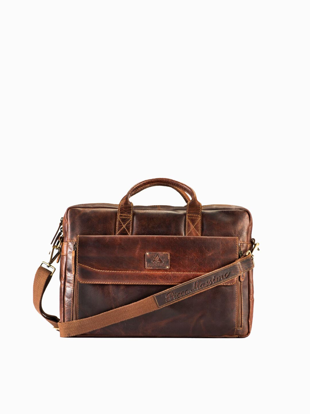 

Picco Massimo Unisex Brown Messenger Bag