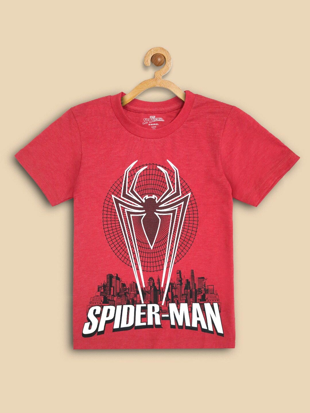 

Kids Ville Boys Red Spider-Man Printed T-shirt