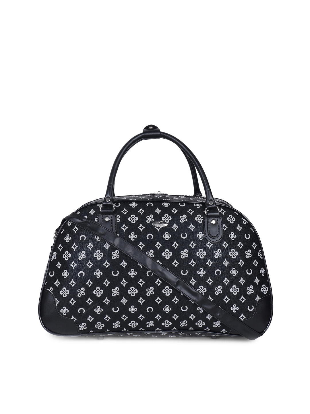 

AMYENCE Black & White Printed Large Duffel Bag