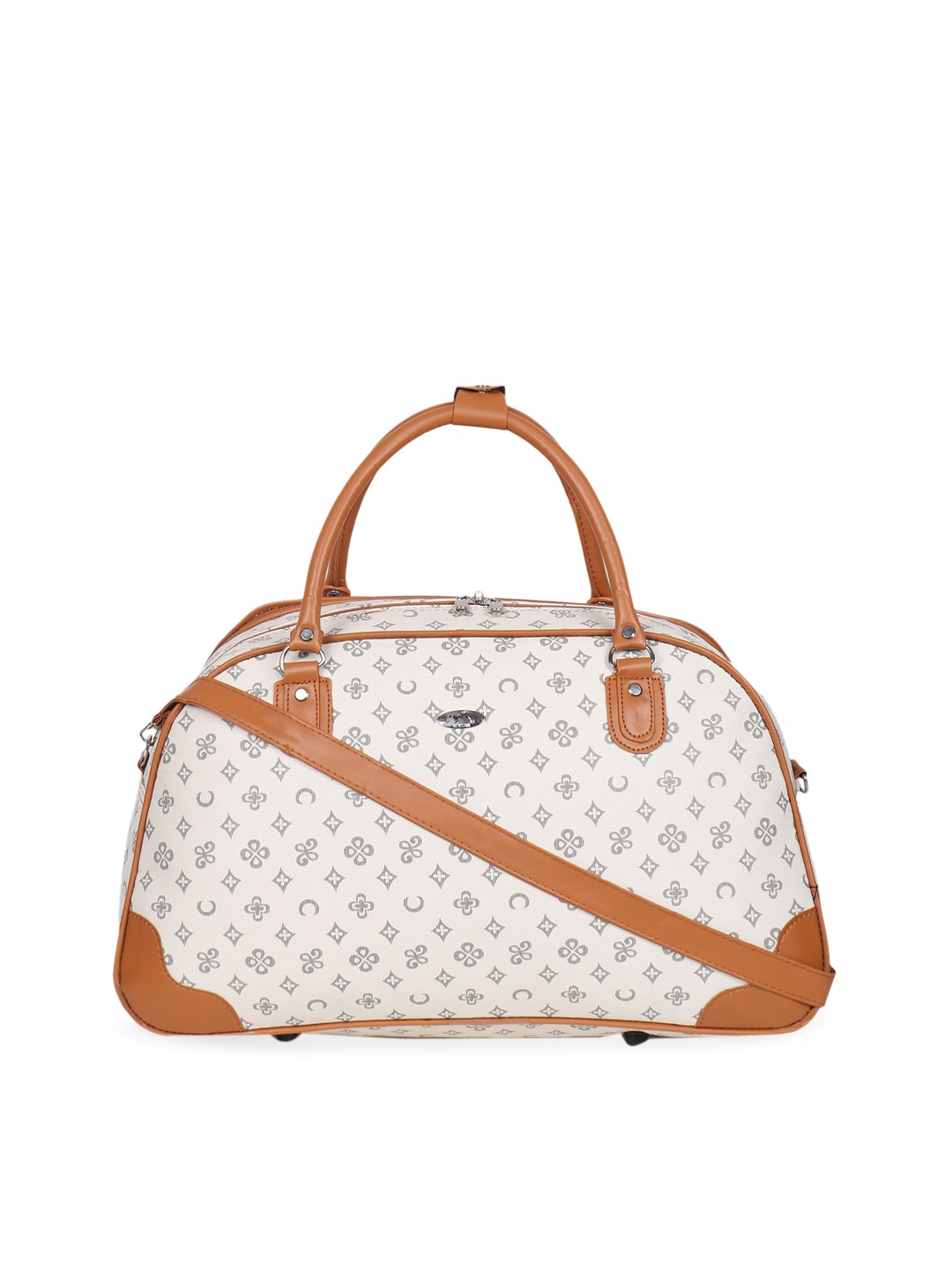 

AMYENCE Women White Printed Large Duffel Bag