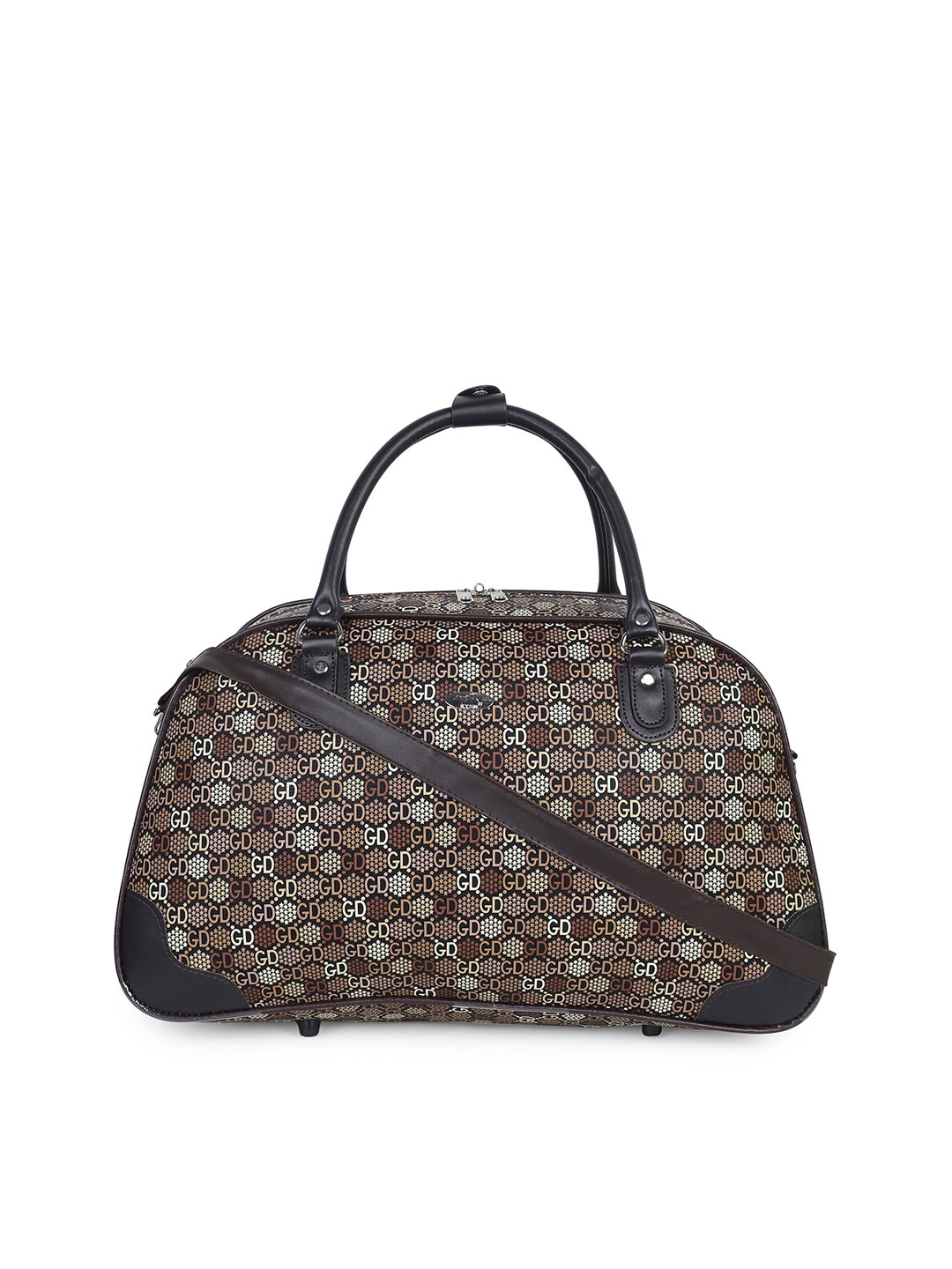 

AMYENCE Brown Printed Large Duffel Bag