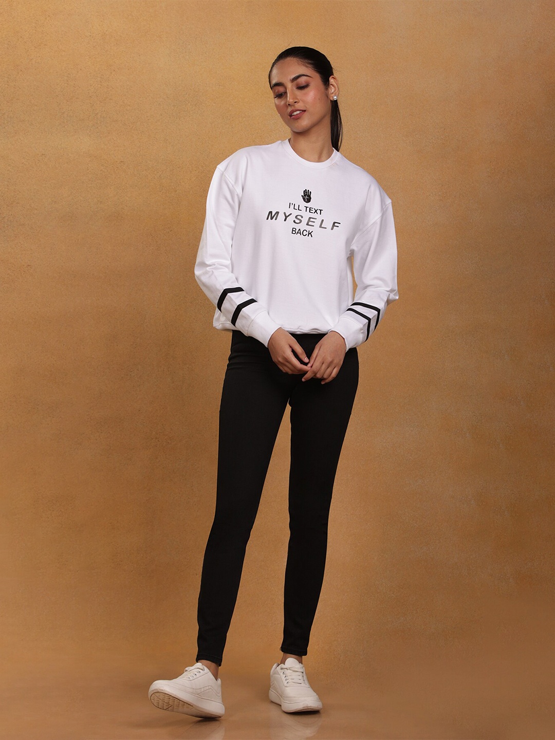 

Masaba Women White Printed Sweatshirt