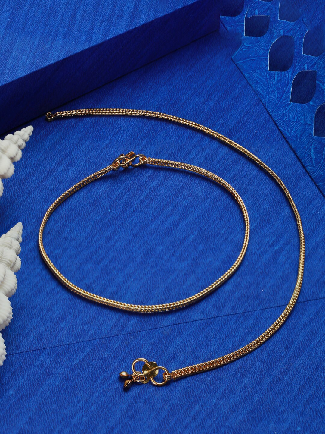 

Jazz and Sizzle Set of 2 Gold-Plated Anklets