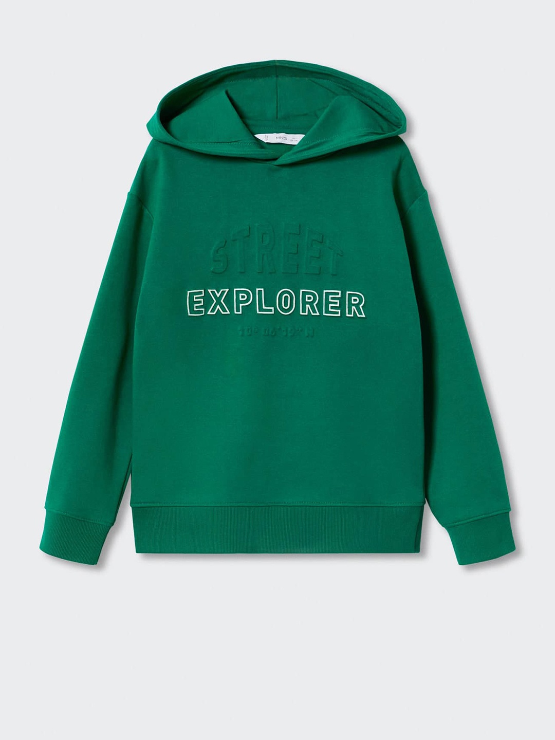 

Mango Kids Boys Printed Hooded Sustainable Sweatshirt, Green