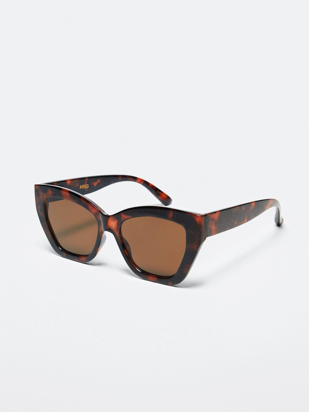 

MANGO Women Sustainable Cateye Sunglasses with UV Protected Lens 37040787, Brown