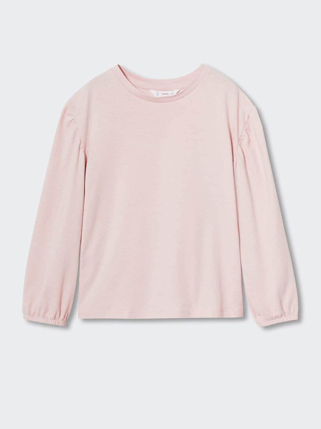 

Mango Kids Girls Pink Solid Pure Cotton T-shirt