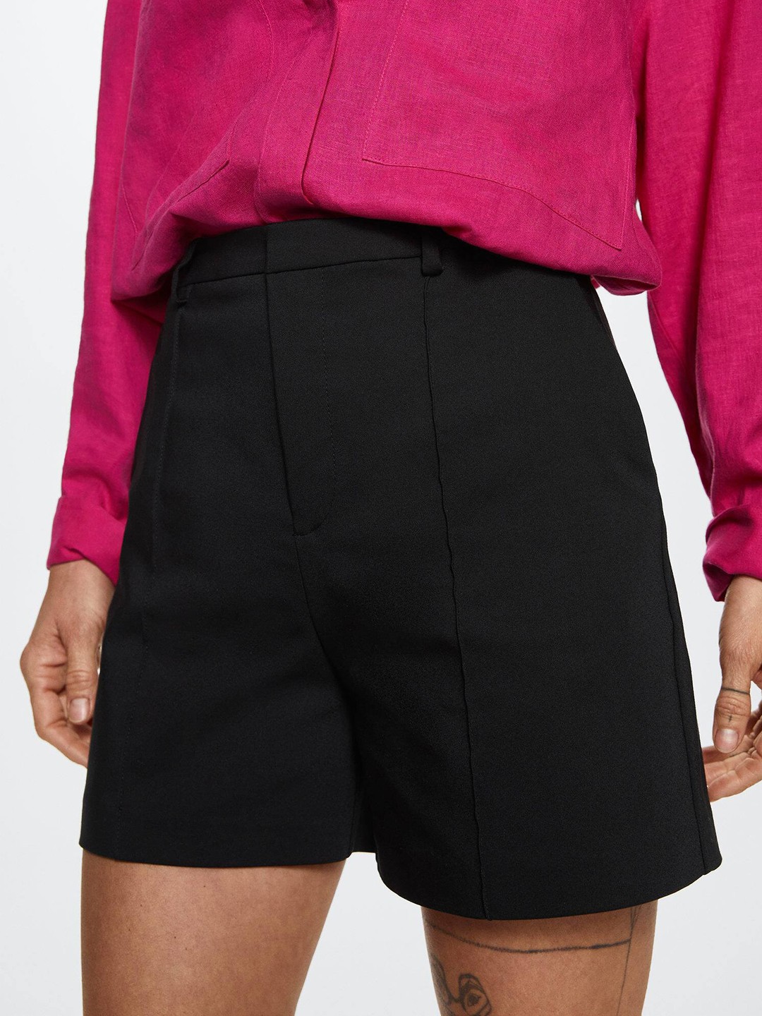 

MANGO Women Black Solid Shorts