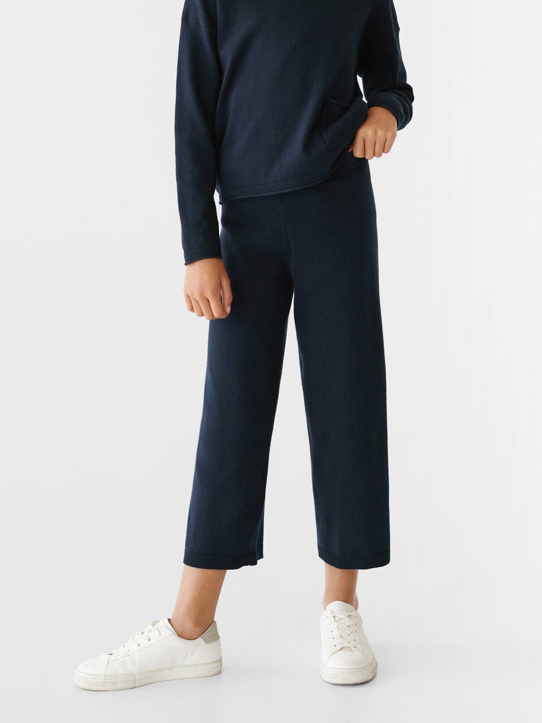 

Mango Kids Girls Sustainable Parallel Trousers, Navy blue